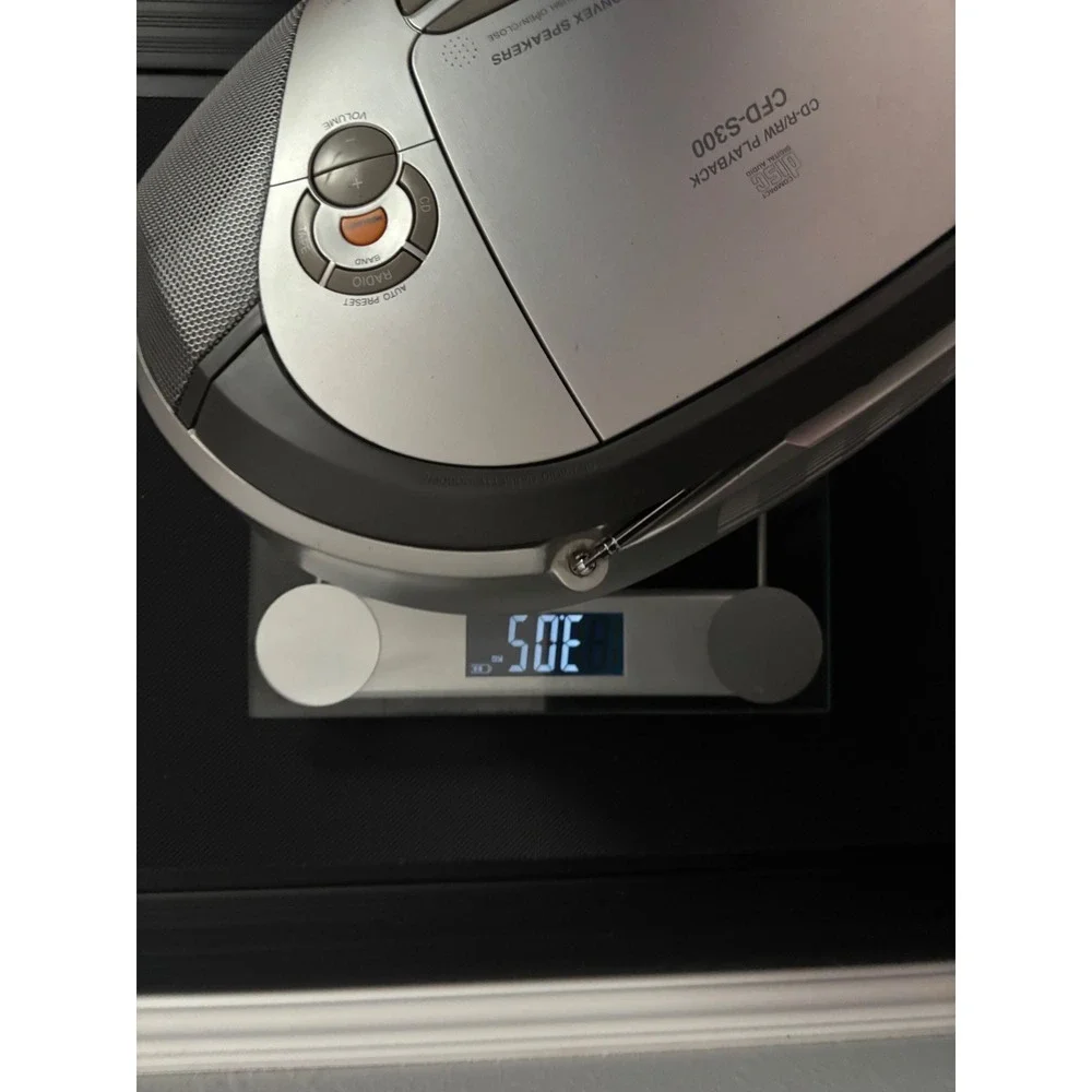 Sony CFD-S300 Silver Portable CD Radio Cassette Player Boombox Mega Bass Stereo